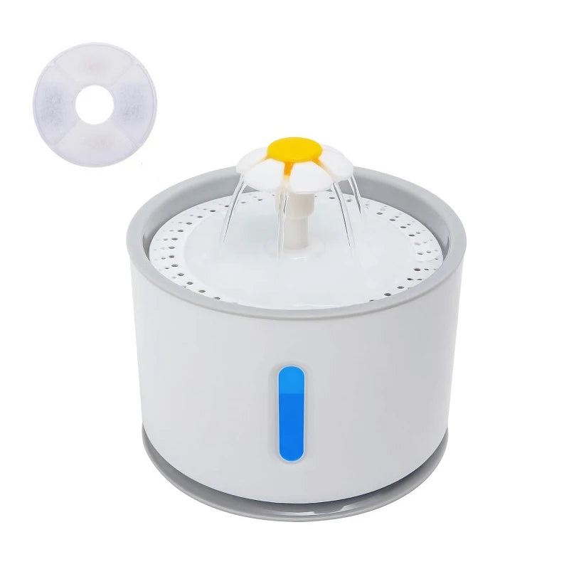 Automatic Cat/Dog Water Fountain with LED Lighting 5 Pack Filters 2.4L