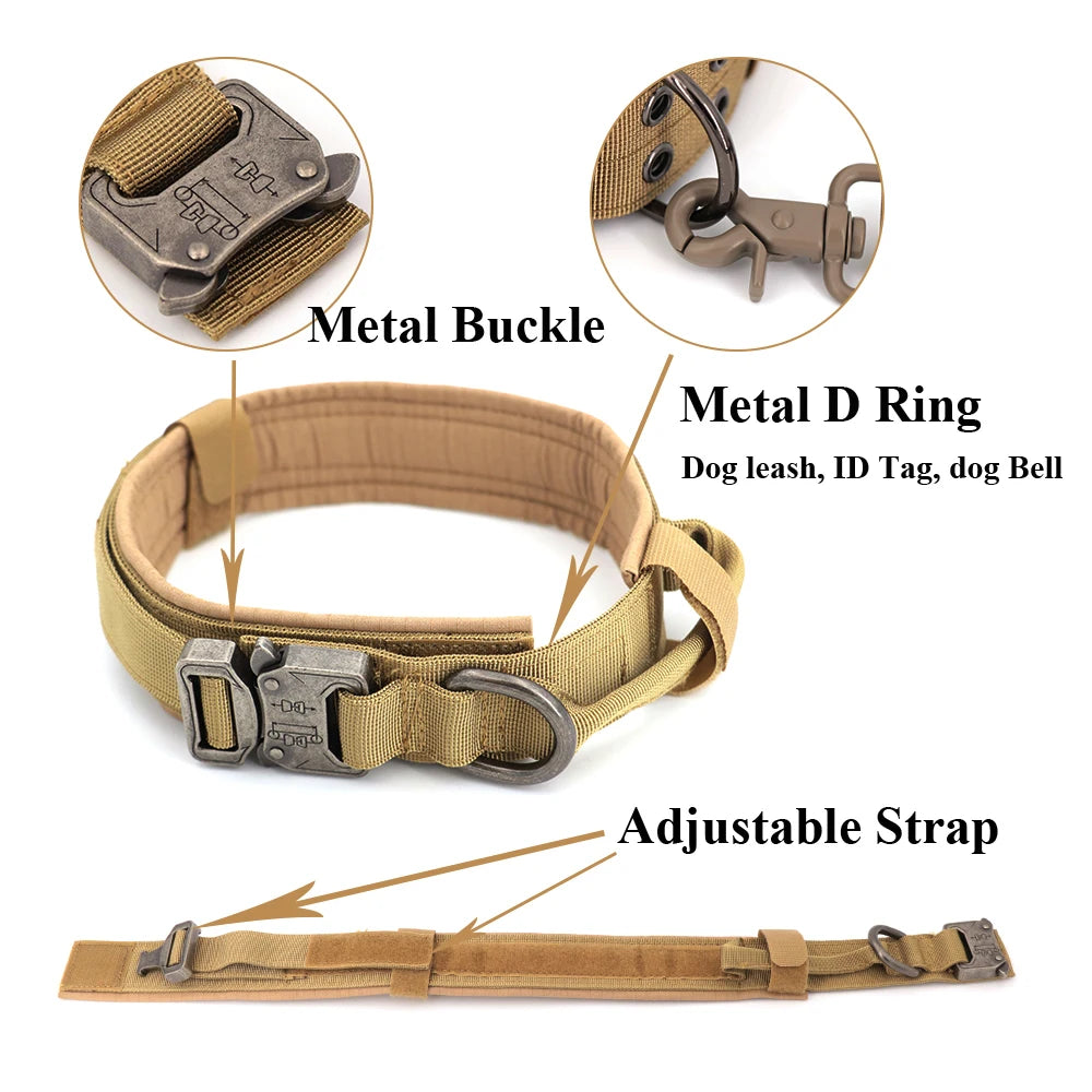 Adjustable Dog Collar or Tactical Training Collar And Leash/Handle Set