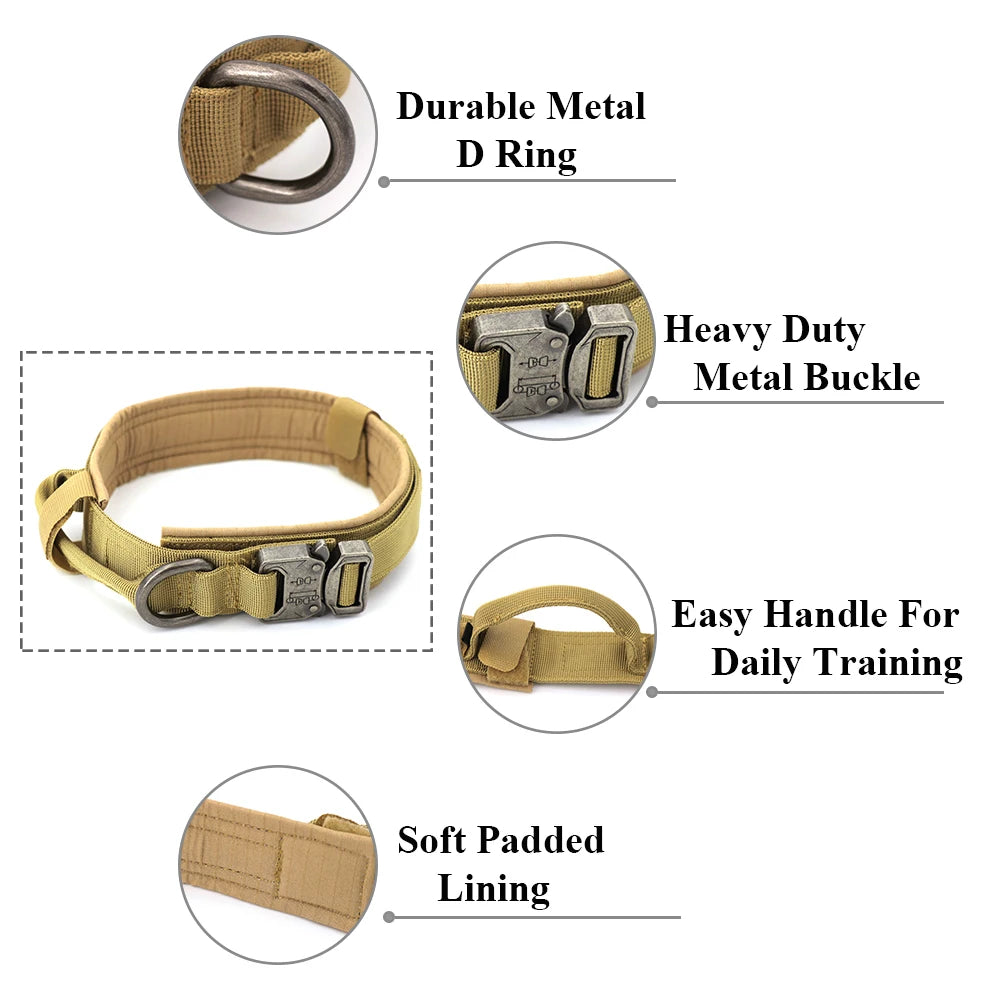 Adjustable Dog Collar or Tactical Training Collar And Leash/Handle Set