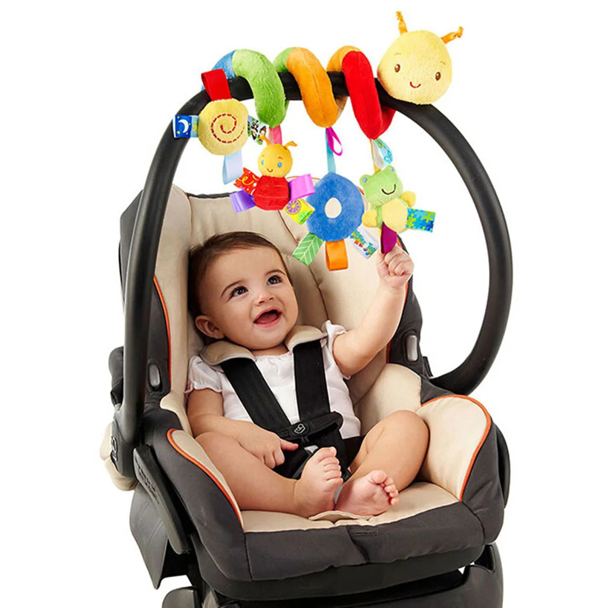 Crib,, Stroller, Car Seat, Hanging Rattles Spiral Toy with Ringing Bell
