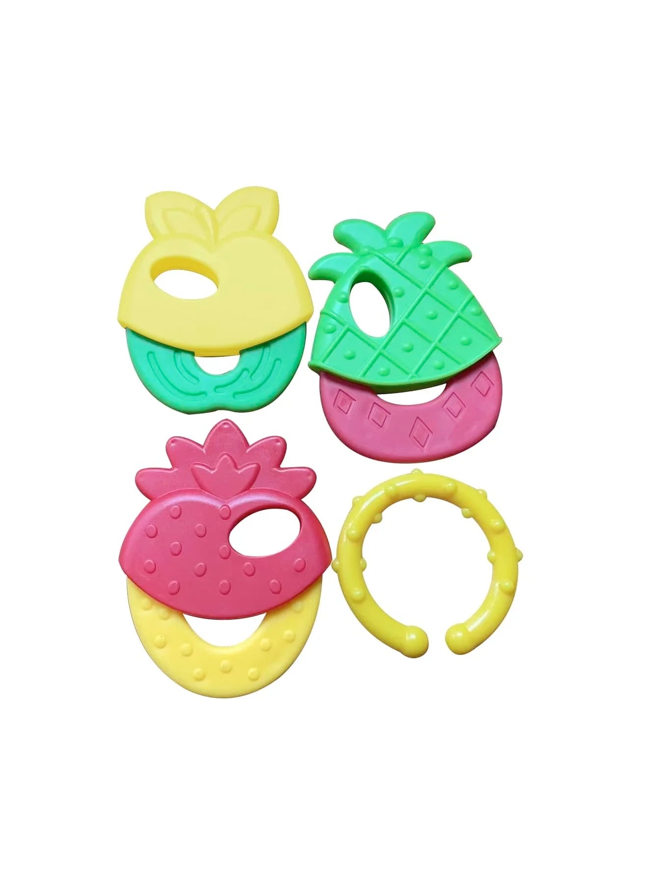 Colored Fruit Shaped Baby Teether, Rattle,