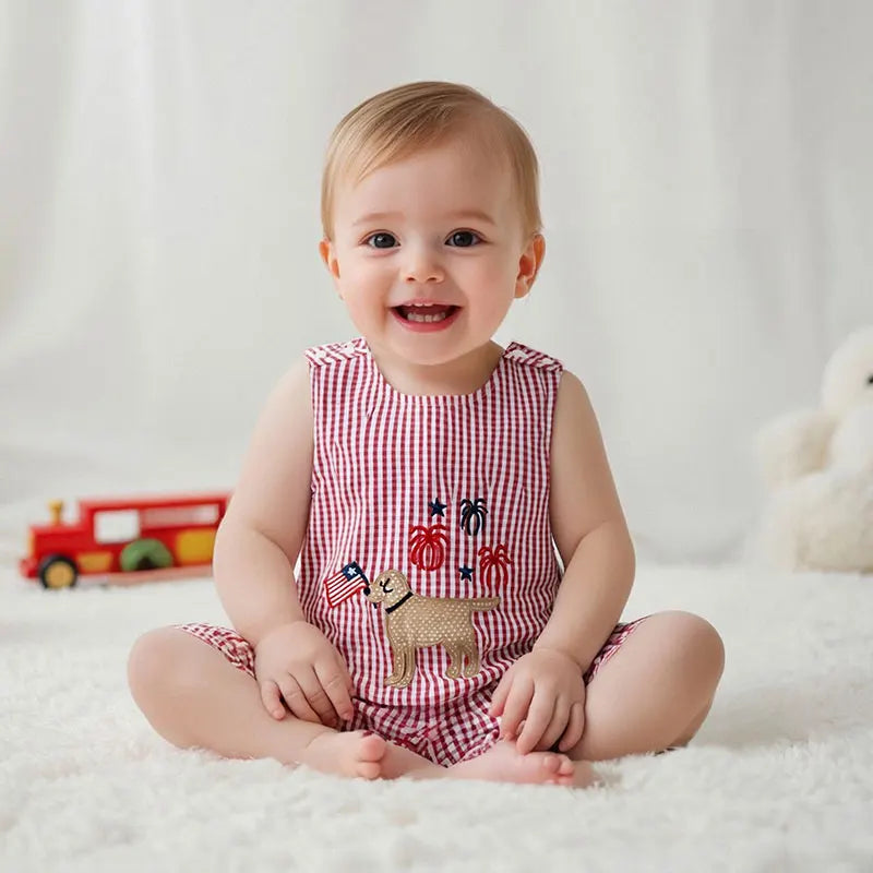 Boys 4th of July Sleeveless Outfit