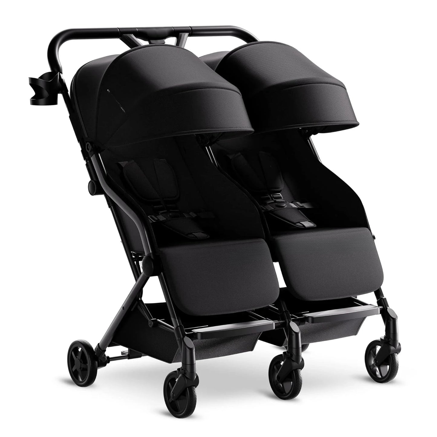 Double Stroller, Lightweight Side by Side Stroller, Large Seats with Individual Recline, Easy Fold