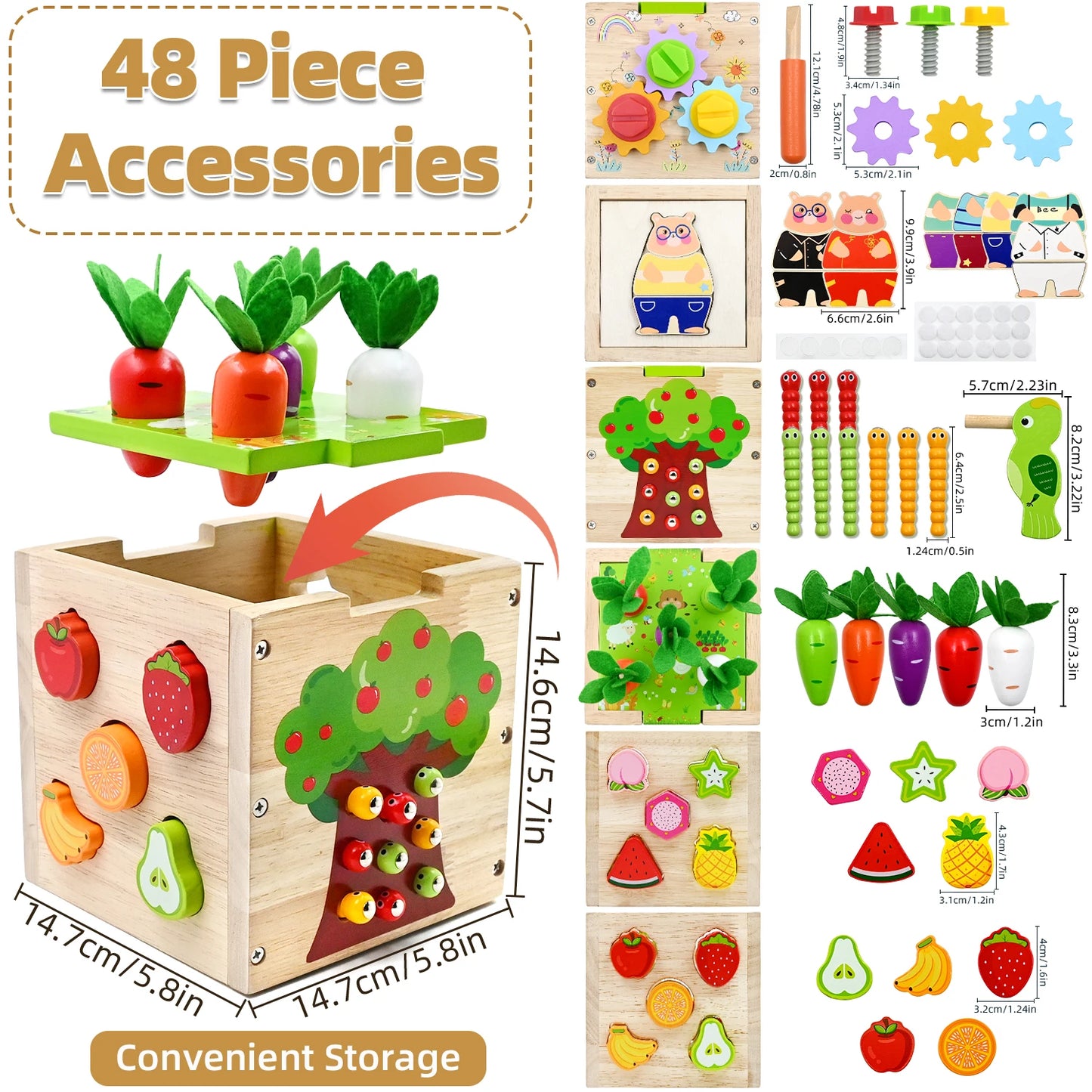 Baby Wooden Activity Cube