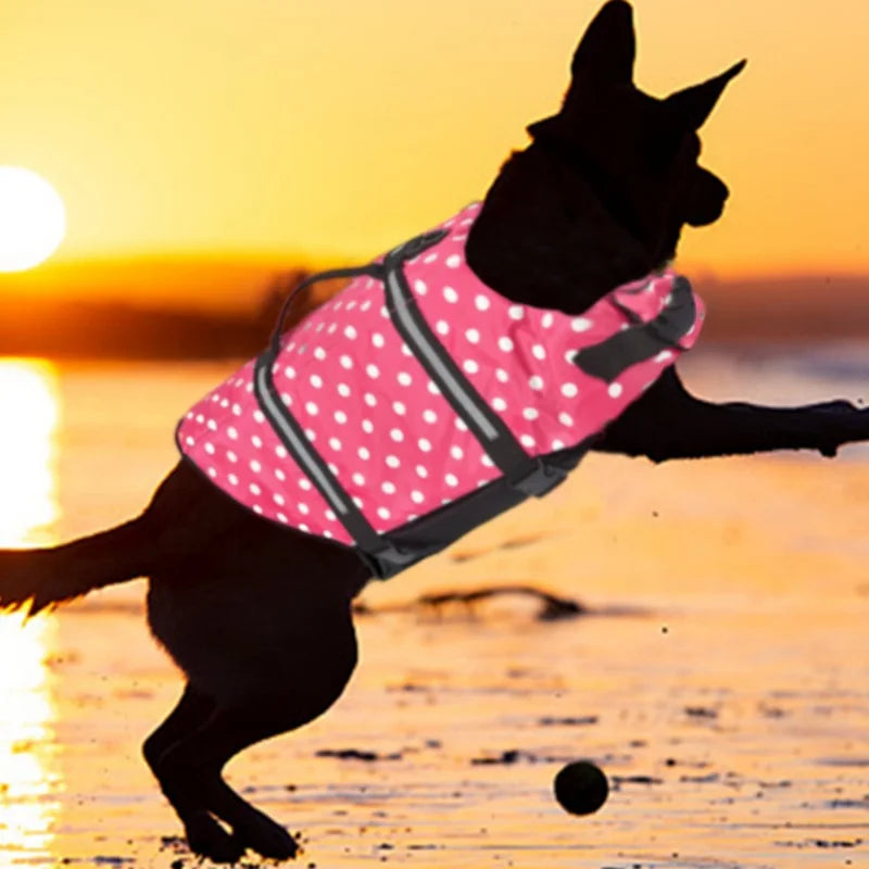 Ripstop Reflective & Adjustable Life Jacket for Dogs with Rescue Handle