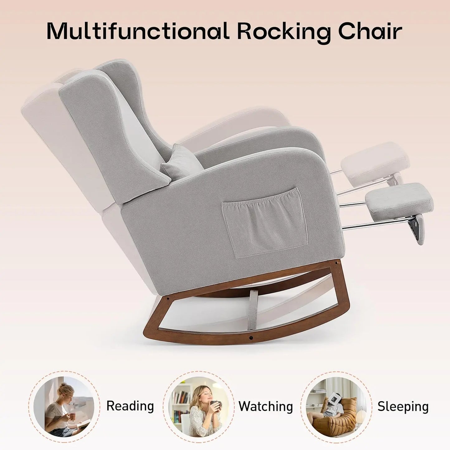 Nursery Rocking Chair Nursery with Foot Rest