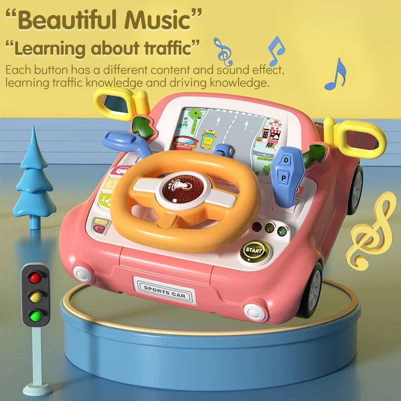 Baby Car Toy includes Interactive Light, Music, ,Simulation Driving