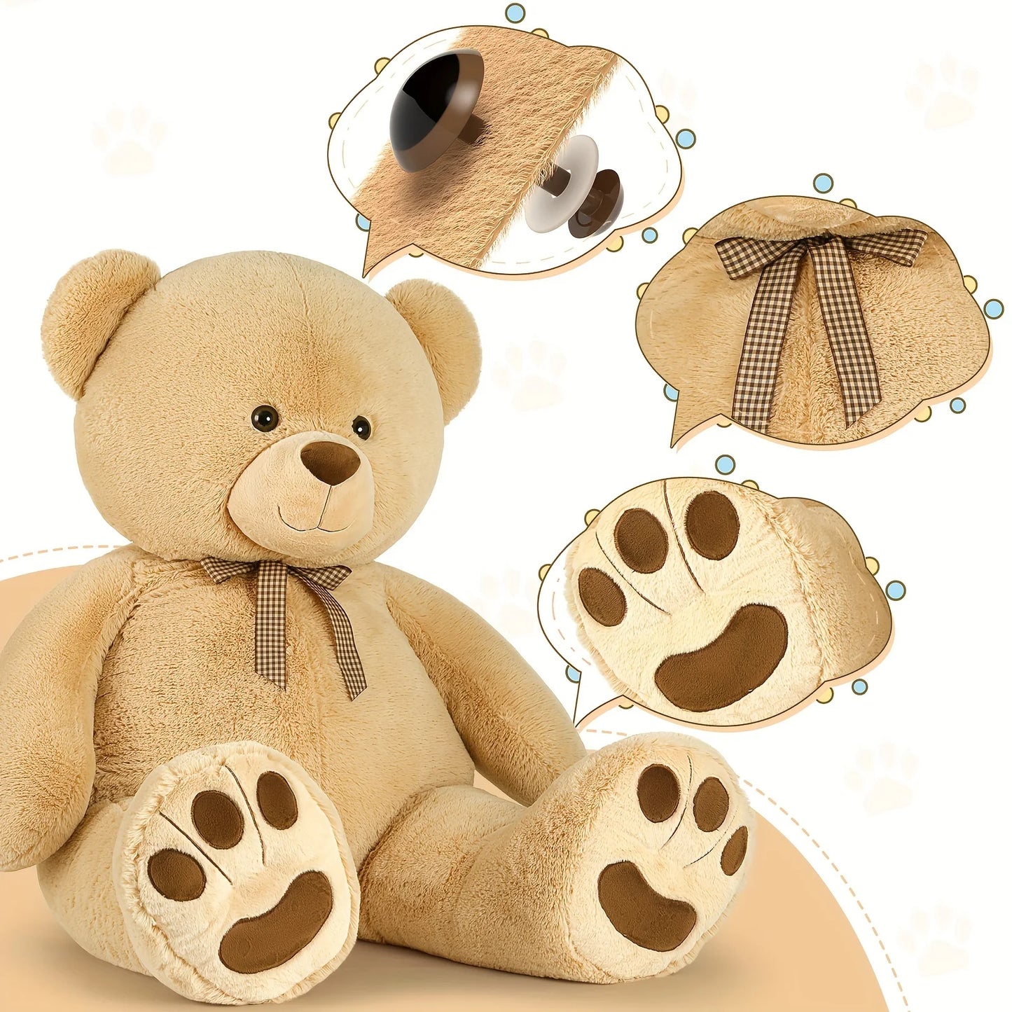 Giant Teddy Bear Stuffed Animal,