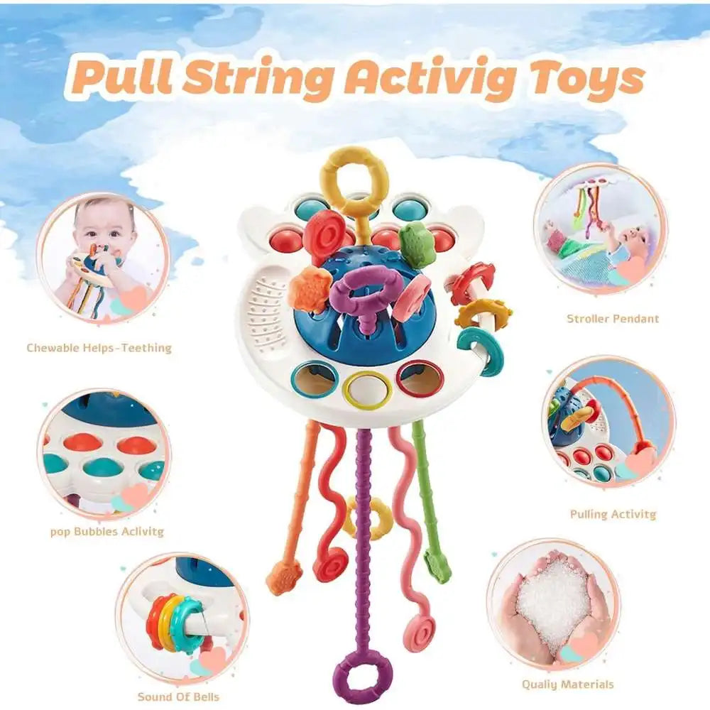 Baby toys 6 to 12 months-3yr, Sensory ,Pull String , Stacking and Blocks