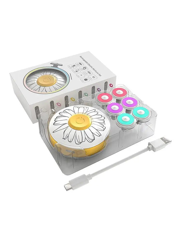Electric Baby Nail File, Safe, Rechargeable, with 6 Grinders For Toes/ Fingernails