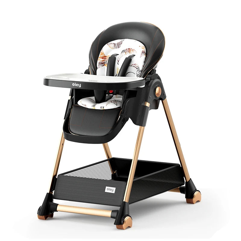 High Chair with Removable Seat and Tray- Adjustable Height for Infant Feeding- Assembly-free