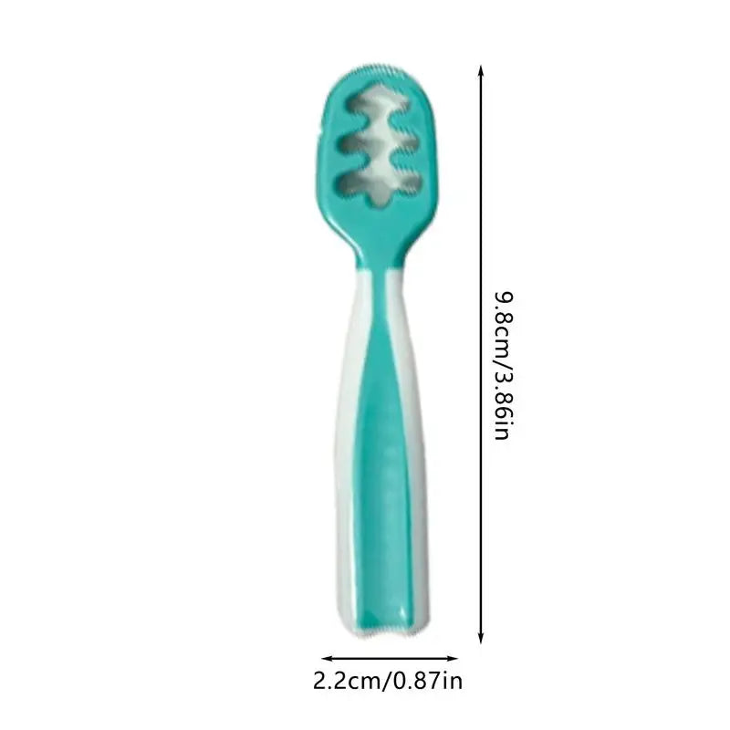 Teething Spoon Self Feeding Weaning Spoons 2Pcs Utensils - 6 Months Babies Pureed Foods Feed Training