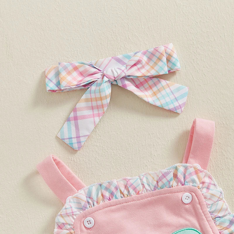 Infant/Toddler Girl Sleeveless Romper Ruffles with Matching Headband