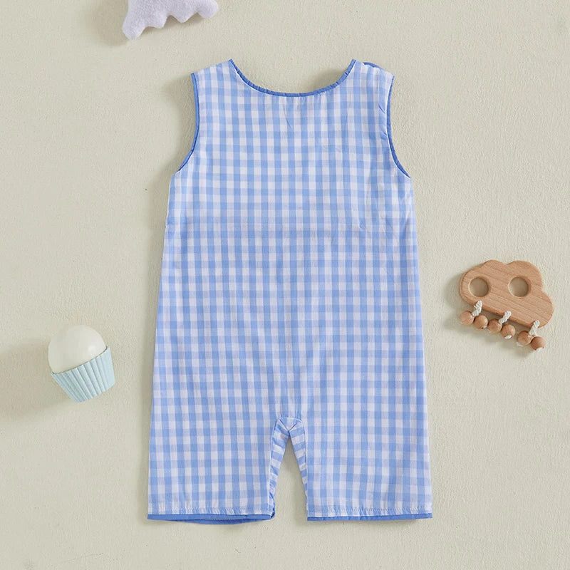 Baby Boy Dress Sleeveless Overall for 0-24 Months