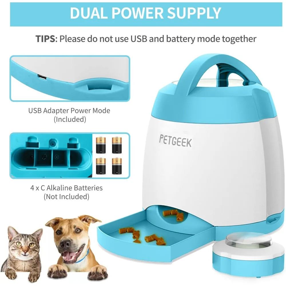Automatic Treat Dispenser with Remote Button,