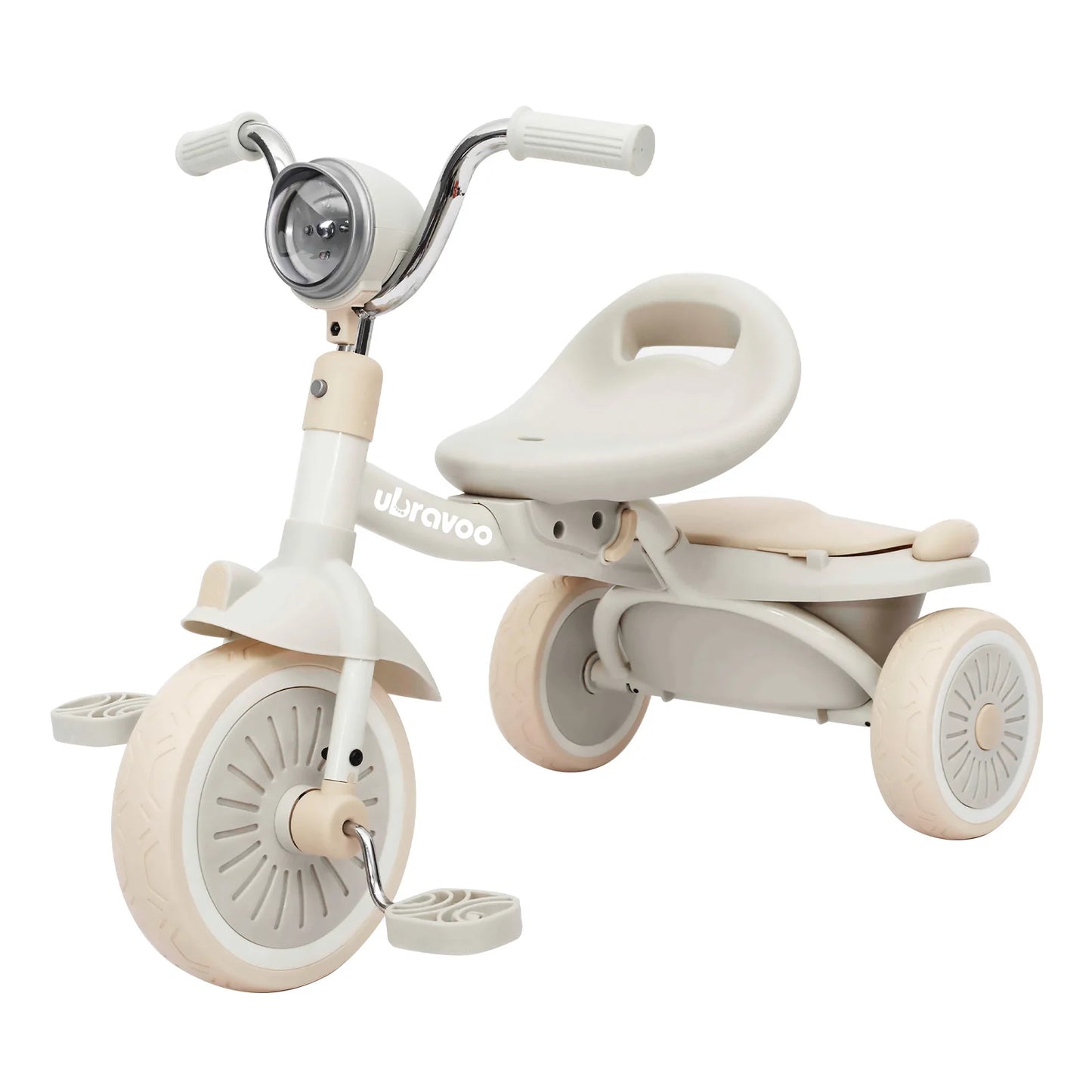 Foldable Tricycle Pedals, Shock-absorbing PU Wheels , Light, 1-5 Years