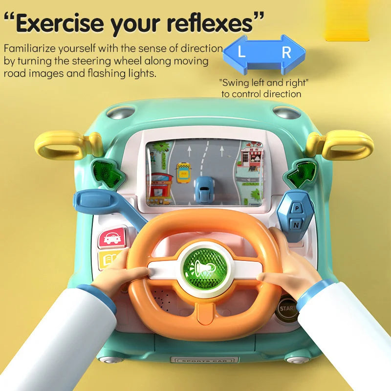 Baby Car Toy includes Interactive Light, Music, ,Simulation Driving