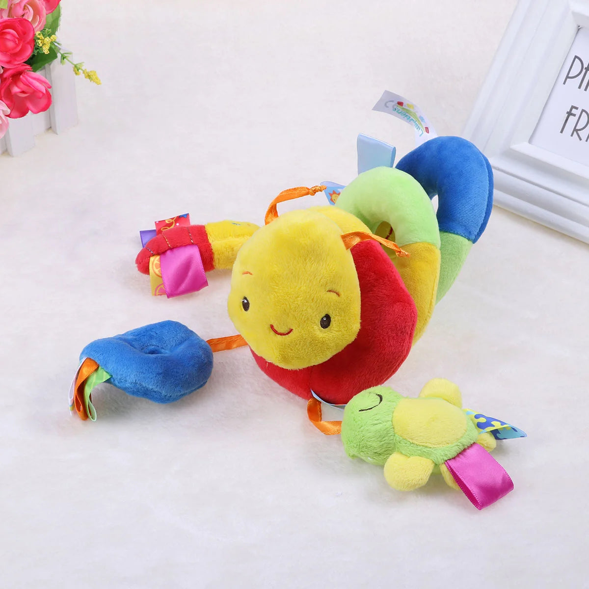 Crib,, Stroller, Car Seat, Hanging Rattles Spiral Toy with Ringing Bell