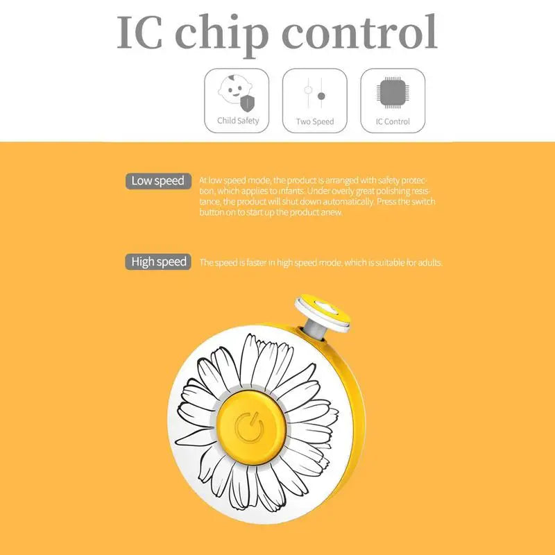 Electric Baby Nail File, Safe, Rechargeable, with 6 Grinders For Toes/ Fingernails