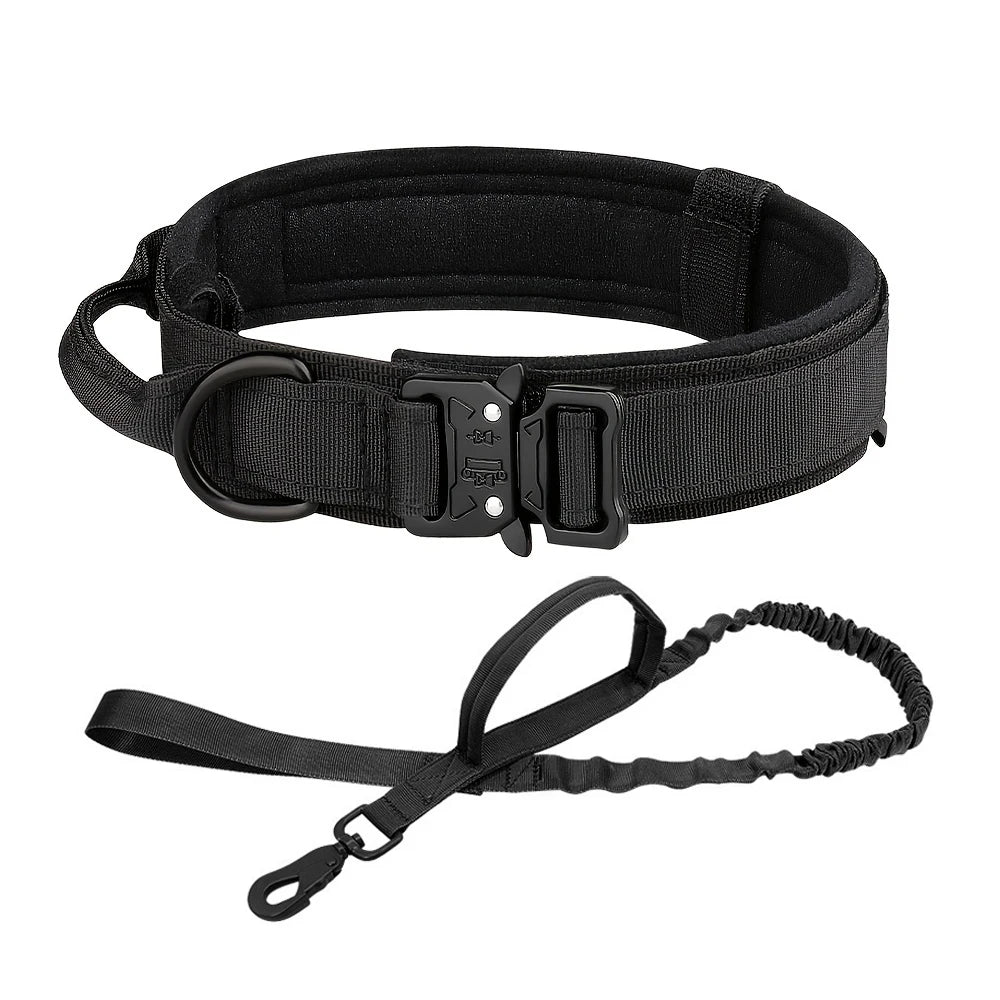 Adjustable Dog Collar or Tactical Training Collar And Leash/Handle Set