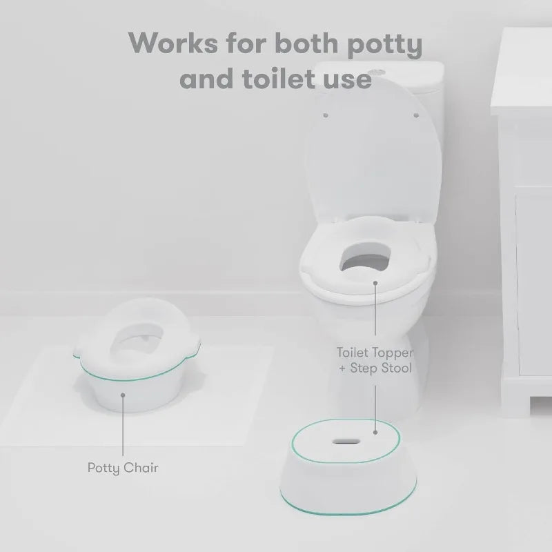 All-in-One Training Toddler Potty Chair, Toilet Seat Topper, Toilet Step Stool, Sink Step Stool