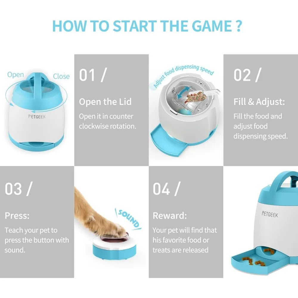 Automatic Treat Dispenser with Remote Button,