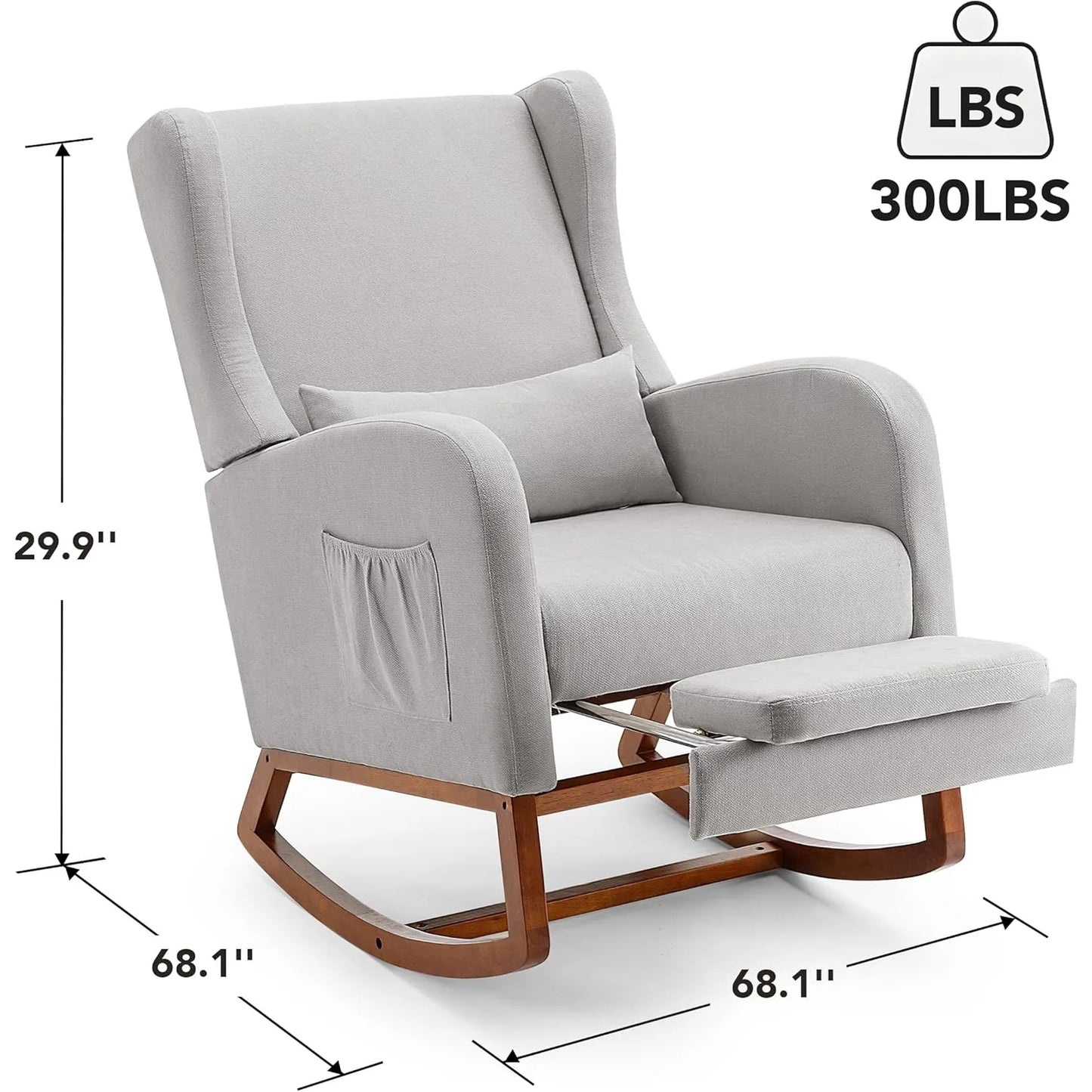 Nursery Rocking Chair Nursery with Foot Rest