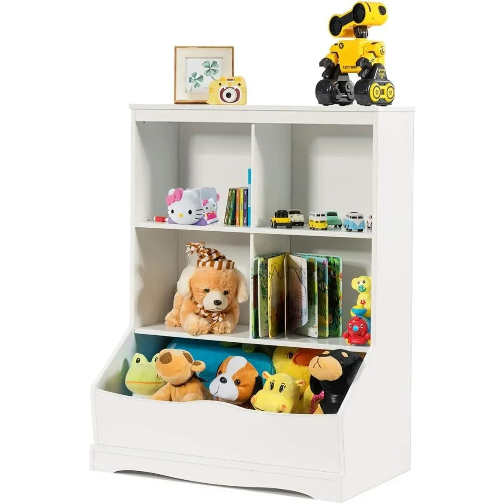 Children's Storage Cabinet, 3 Shelf 4 Cube Units,