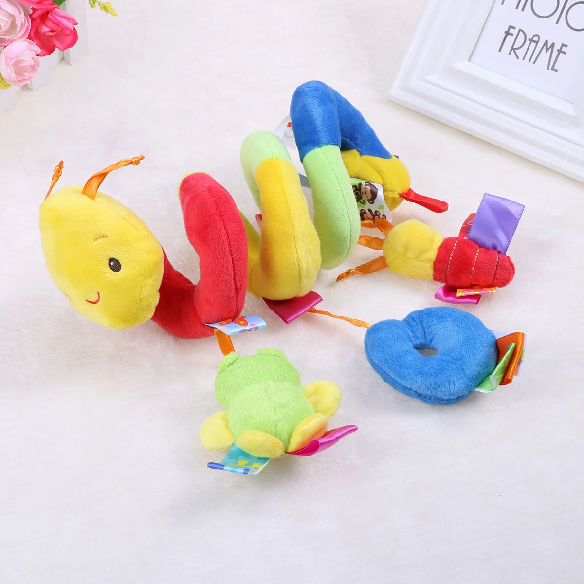Crib,, Stroller, Car Seat, Hanging Rattles Spiral Toy with Ringing Bell
