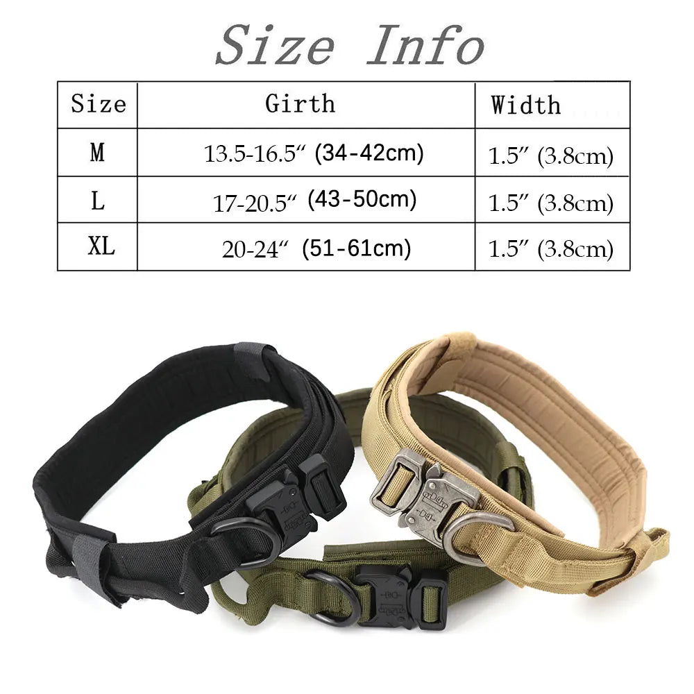 Adjustable Dog Collar or Tactical Training Collar And Leash/Handle Set