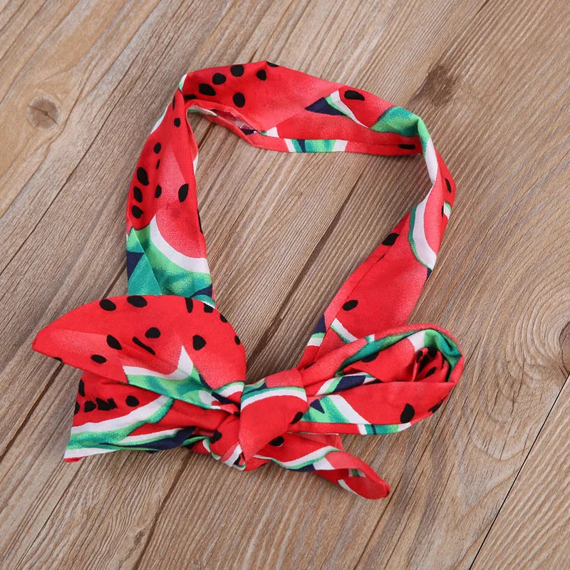 Toddler Baby Girls Print Watermelon Outfits  Romper + Headband