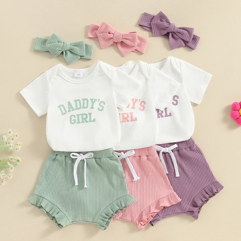 Toddler Girls 2-Piece "Daddy's Girl" Outfit with Headband