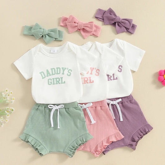 Toddler Girls 2-Piece "Daddy's Girl" Outfit with Headband