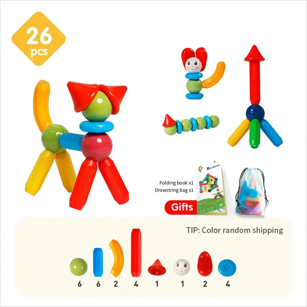 10/26/48/78/101/136pcs Magnetic Constructor Building Block Toys