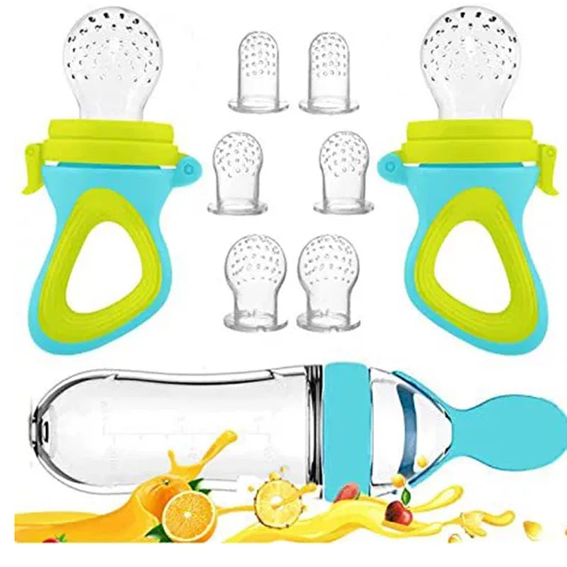 Food Supplement Squeezing Feeding Bottle Cup Silicone, Newborn Baby Pacifier, Training  Spoon.
