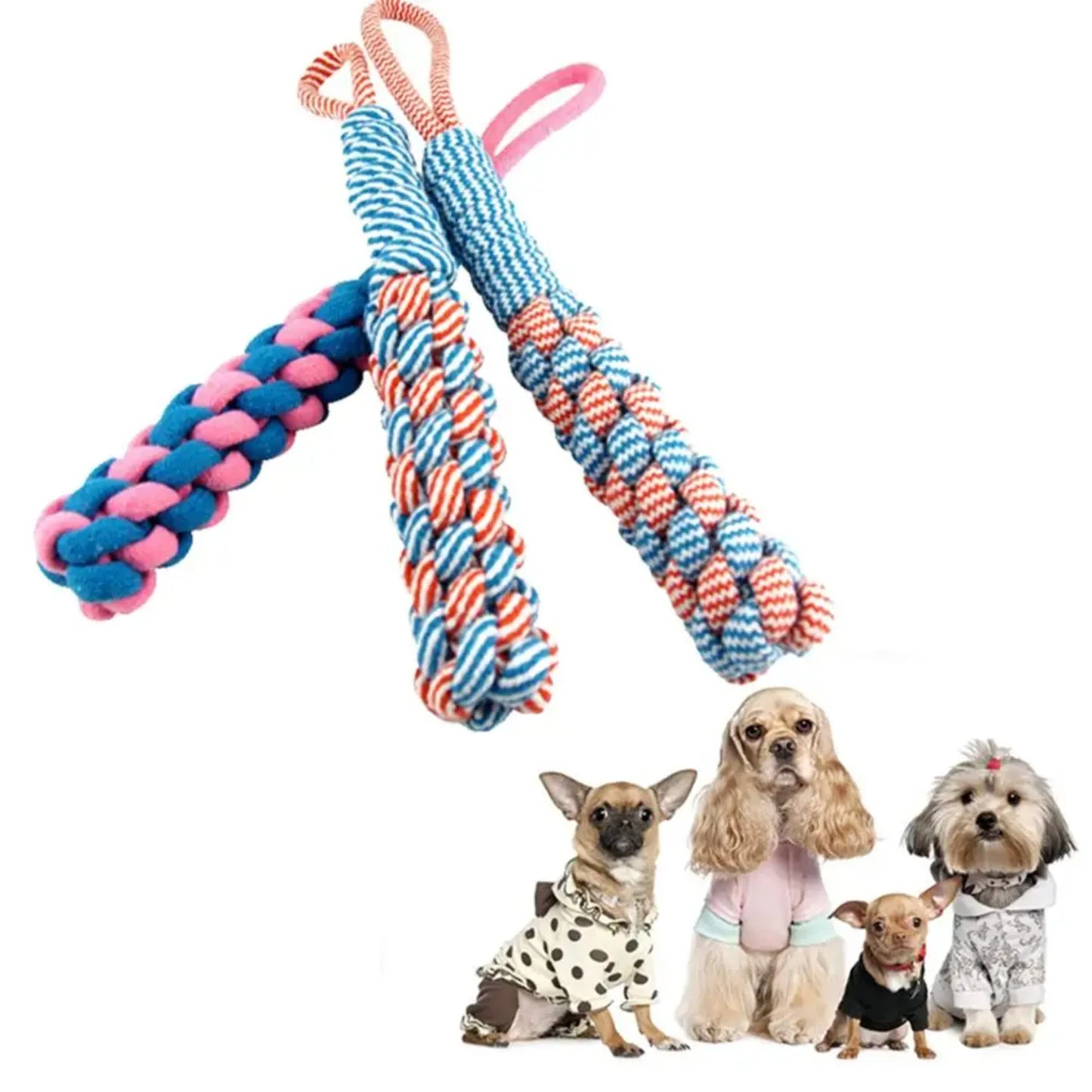 Dog Chew Rope Durable Braided Cotton