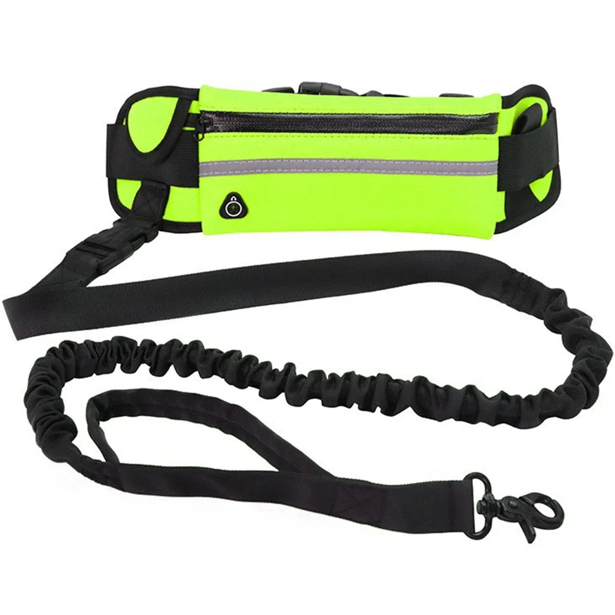 Hands Free Dog Leash for Running Walking Reflective Leash with Waist Bag Retractable Elastic Belt