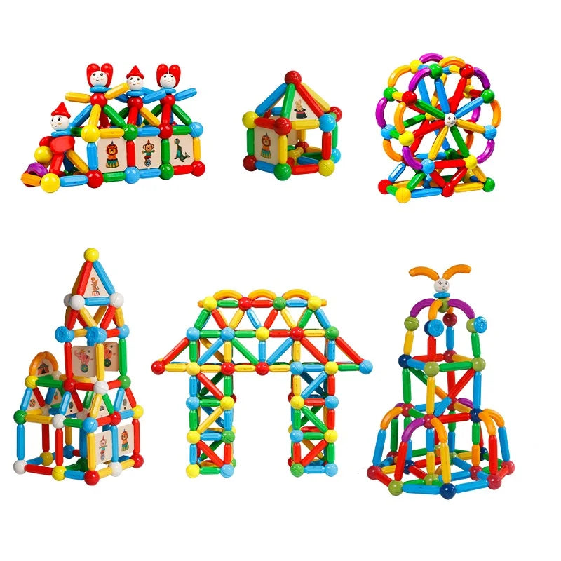 10/26/48/78/101/136pcs Magnetic Constructor Building Block Toys