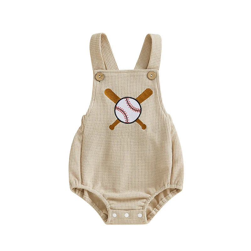 Infant Toddler Boys Jumpsuit with Baseball Design