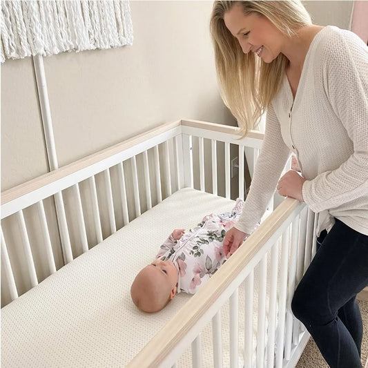 Crib Mattress  Dual-Layer, Safe, 100% Breathable  Machine Washable