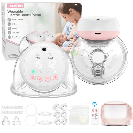 Breast Pump 1200mAh Portable Hands Free  12 Levels 3 Modes Electric Remote Control