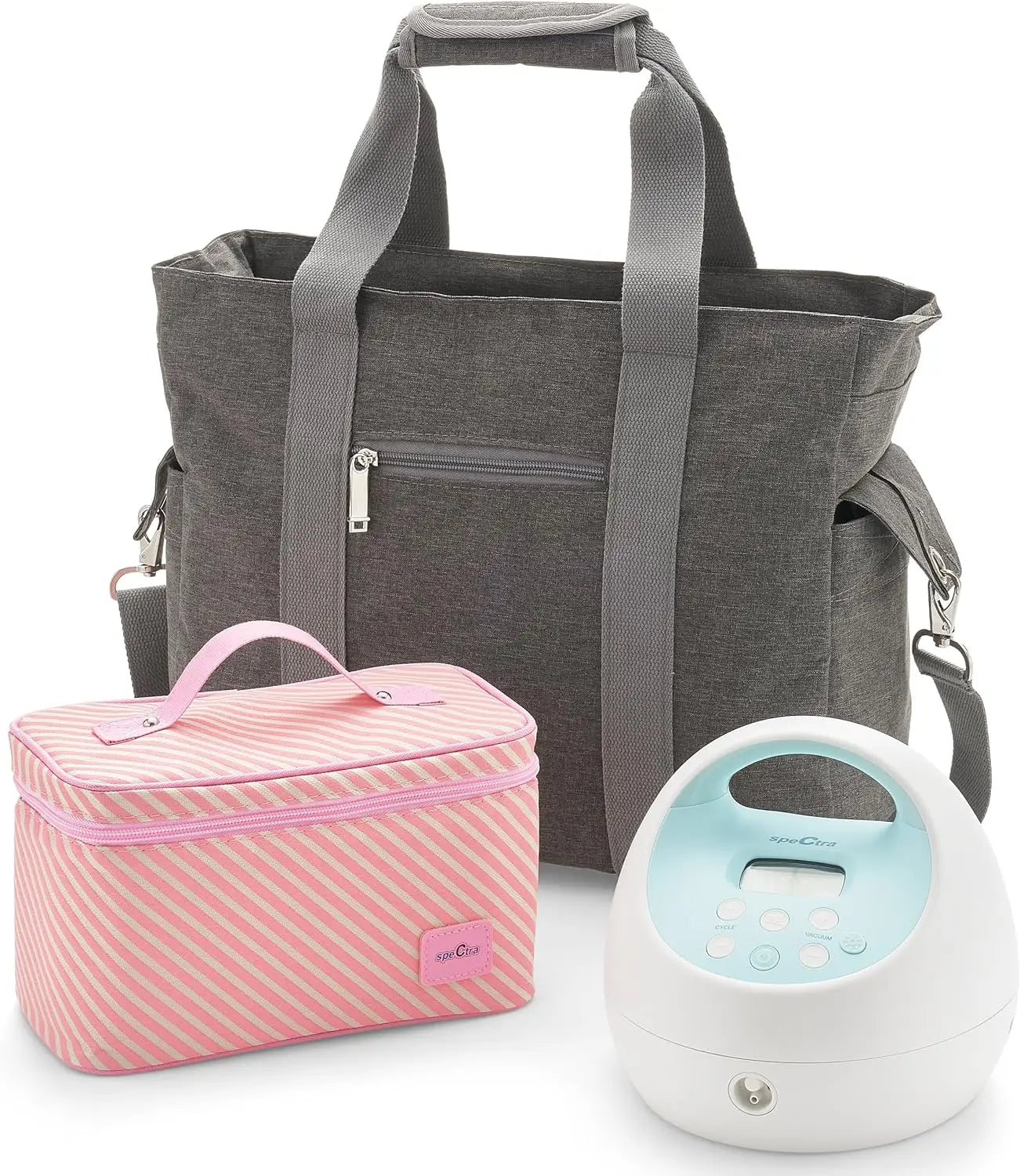 Electric Breast Milk Pump with Tote Bag,  Bottles and Cooler.
