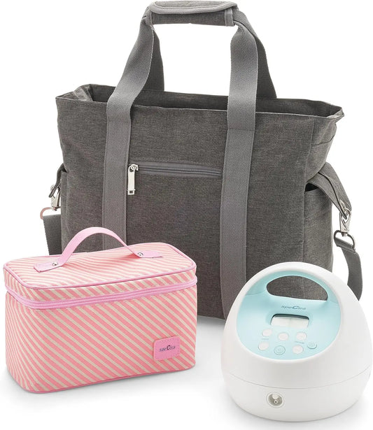 Electric Breast Milk Pump with Tote Bag,  Bottles and Cooler.