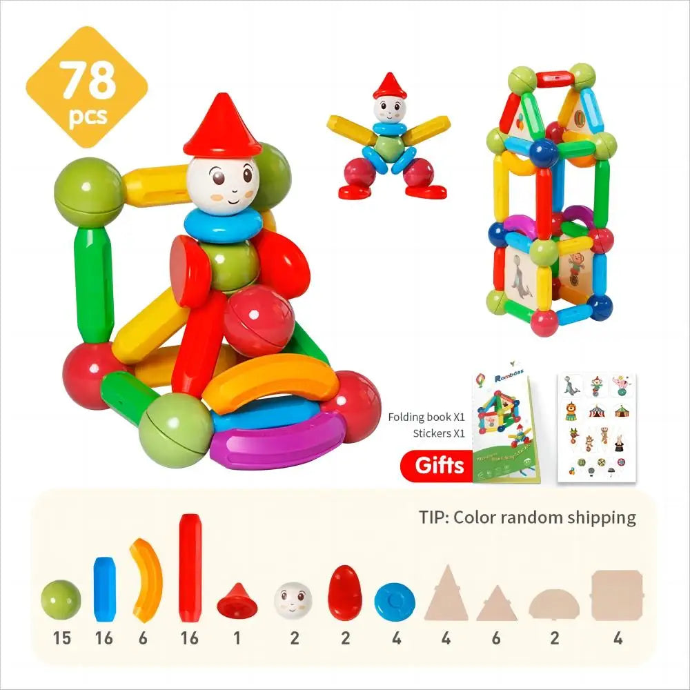 10/26/48/78/101/136pcs Magnetic Constructor Building Block Toys