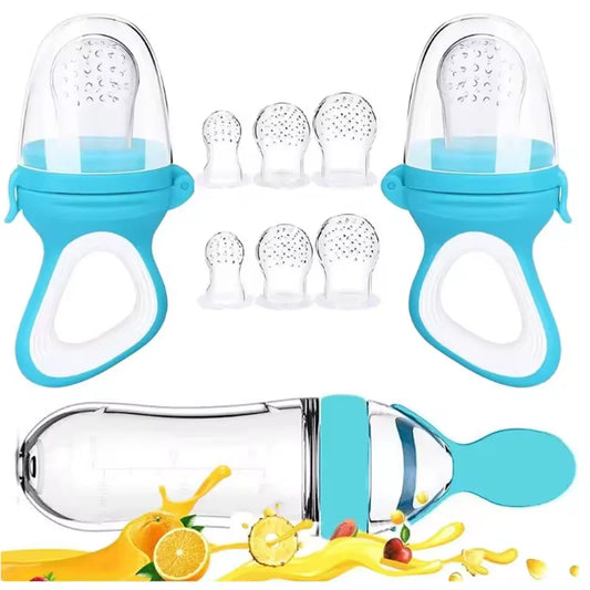 Food Supplement Squeezing Feeding Bottle Cup Silicone, Newborn Baby Pacifier, Training  Spoon.