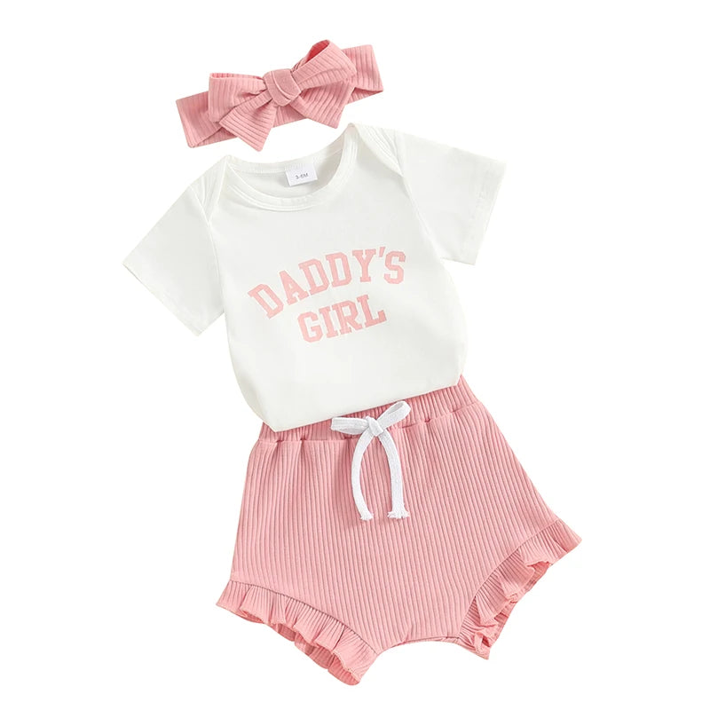 Toddler Girls 2-Piece "Daddy's Girl" Outfit with Headband
