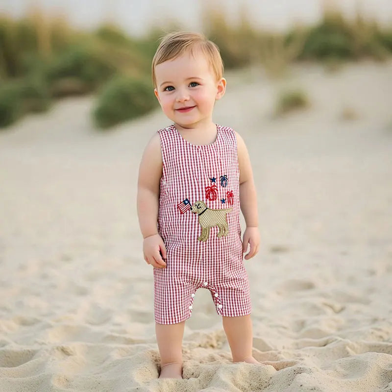 Boys 4th of July Sleeveless Outfit