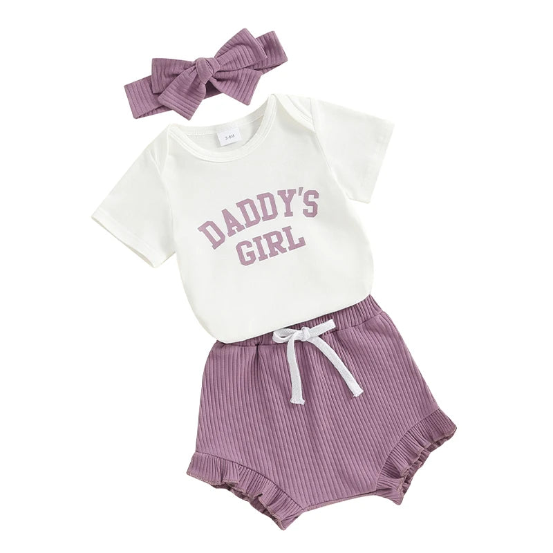 Toddler Girls 2-Piece "Daddy's Girl" Outfit with Headband