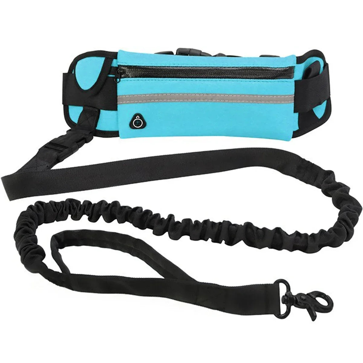 Hands Free Dog Leash for Running Walking Reflective Leash with Waist Bag Retractable Elastic Belt