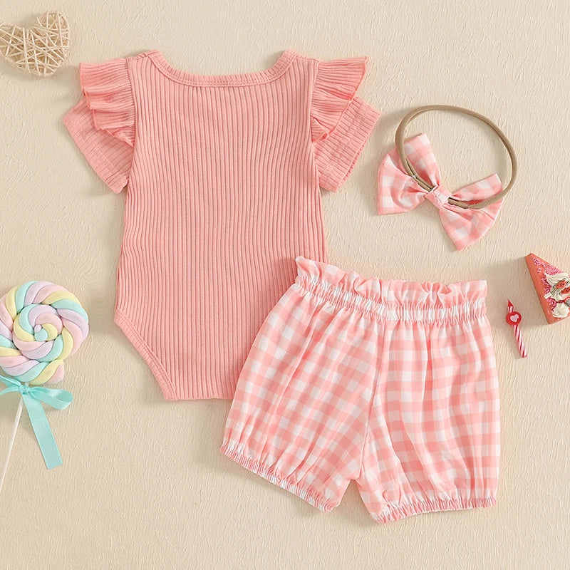 Infant Girls Floral Print Romper with Matching Headband
